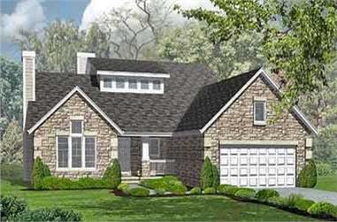 3-Bedroom, 2027 Sq Ft Ranch House Plan - 146-1525 - Front Exterior
