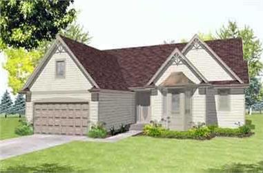 3-Bedroom, 1752 Sq Ft Ranch House Plan - 146-1551 - Front Exterior