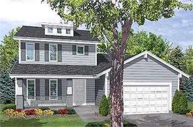 4-Bedroom, 1719 Sq Ft Country House Plan - 146-1574 - Front Exterior