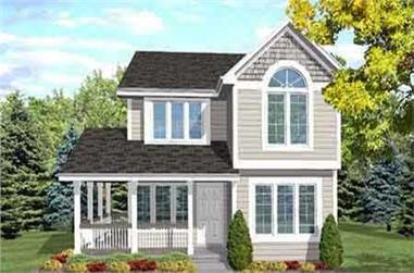 4-Bedroom, 1638 Sq Ft Country House Plan - 146-1586 - Front Exterior