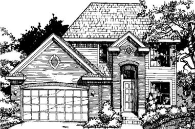 3-Bedroom, 1411 Sq Ft European House Plan - 146-1601 - Front Exterior