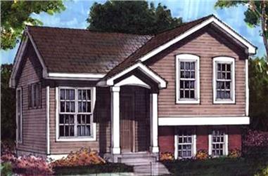 3-Bedroom, 992 Sq Ft Country House Plan - 146-1604 - Front Exterior