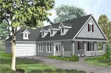 2-Bedroom, 1745 Sq Ft Country House Plan - 146-1606 - Front Exterior