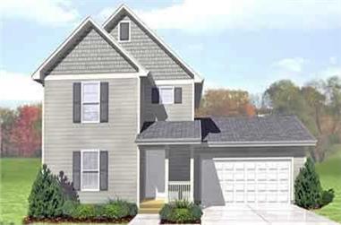 3-Bedroom, 1277 Sq Ft Country House Plan - 146-1609 - Front Exterior