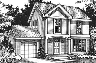 3-Bedroom, 1300 Sq Ft Country House Plan - 146-1614 - Front Exterior
