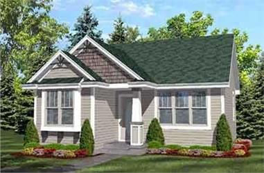 2-Bedroom, 936 Sq Ft Cottage House Plan - 146-1616 - Front Exterior