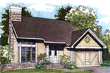 3-Bedroom, 1665 Sq Ft Country House Plan - 146-1648 - Front Exterior