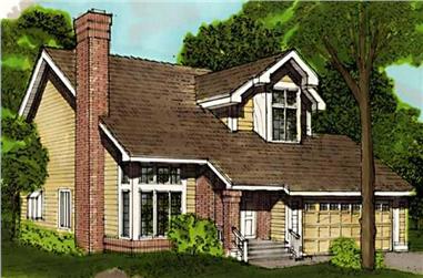3-Bedroom, 1404 Sq Ft Country House Plan - 146-1667 - Front Exterior