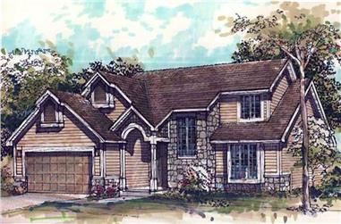 3-Bedroom, 2201 Sq Ft Contemporary House Plan - 146-1675 - Front Exterior