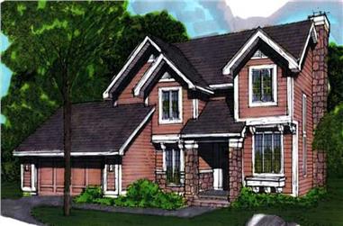 3-Bedroom, 2077 Sq Ft Country House Plan - 146-1684 - Front Exterior