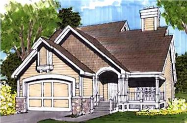 3-Bedroom, 1465 Sq Ft Bungalow House Plan - 146-1686 - Front Exterior