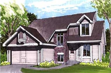3-Bedroom, 1600 Sq Ft Contemporary House Plan - 146-1688 - Front Exterior