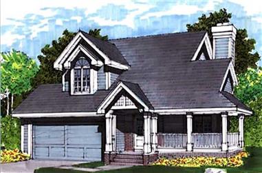 2-Bedroom, 1550 Sq Ft Country House Plan - 146-1690 - Front Exterior