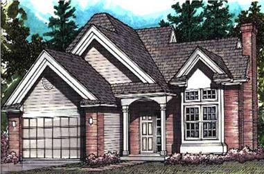 3-Bedroom, 1633 Sq Ft Contemporary House Plan - 146-1691 - Front Exterior