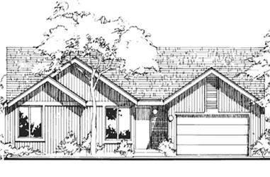 2-Bedroom, 1400 Sq Ft Contemporary House Plan - 146-1776 - Front Exterior
