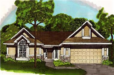 2-Bedroom, 1584 Sq Ft Country House Plan - 146-1835 - Front Exterior