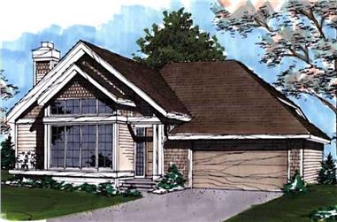 2-Bedroom, 1365 Sq Ft Ranch House Plan - 146-1850 - Front Exterior