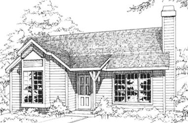 1-Bedroom, 890 Sq Ft Country House Plan - 146-1857 - Front Exterior