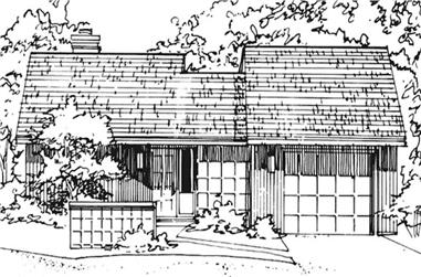 2-Bedroom, 951 Sq Ft Modern House Plan - 146-1870 - Front Exterior