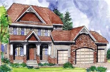 4-Bedroom, 2716 Sq Ft Country House Plan - 146-1888 - Front Exterior