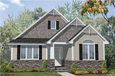 3-Bedroom, 1800 Sq Ft Bungalow House Plan - 146-1899 - Front Exterior
