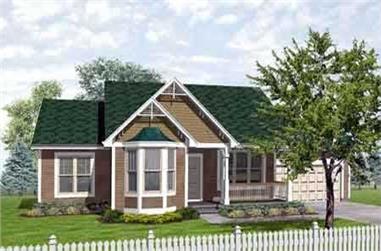 3-Bedroom, 1307 Sq Ft Country House Plan - 146-1905 - Front Exterior