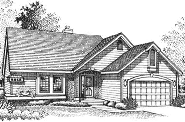 2-Bedroom, 1280 Sq Ft Country House Plan - 146-1913 - Front Exterior