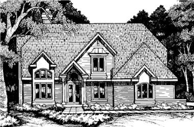 3-Bedroom, 3310 Sq Ft Country House Plan - 146-1919 - Front Exterior