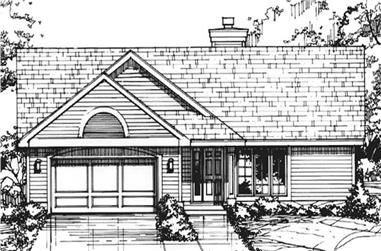 3-Bedroom, 1571 Sq Ft Country House Plan - 146-1942 - Front Exterior