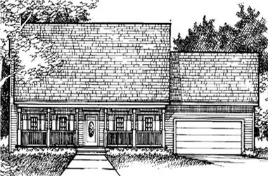 3-Bedroom, 1645 Sq Ft Cape Cod House Plan - 146-1962 - Front Exterior
