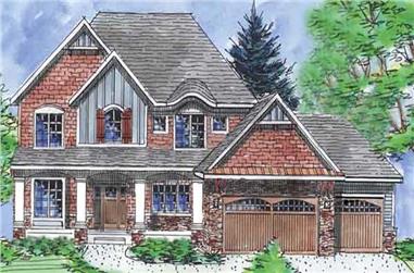 4-Bedroom, 3065 Sq Ft Country House Plan - 146-1967 - Front Exterior