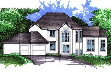 4-Bedroom, 4100 Sq Ft European House Plan - 146-1986 - Front Exterior