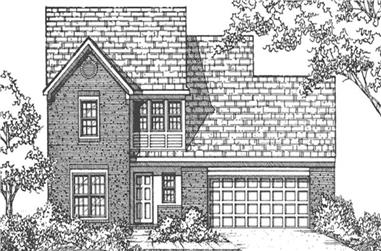 4-Bedroom, 1842 Sq Ft Colonial House Plan - 146-2004 - Front Exterior