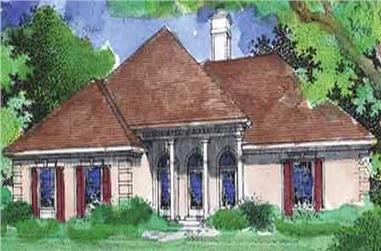 3-Bedroom, 1655 Sq Ft Country House Plan - 146-2008 - Front Exterior