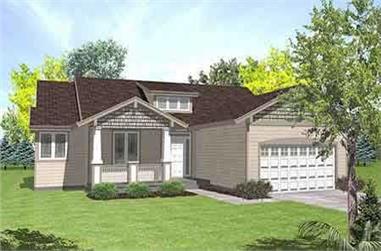 3-Bedroom, 1711 Sq Ft Bungalow House Plan - 146-2037 - Front Exterior