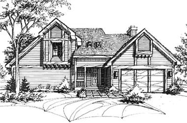 3-Bedroom, 2107 Sq Ft Contemporary House Plan - 146-2039 - Front Exterior