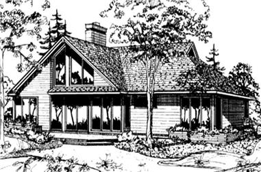 2-Bedroom, 1712 Sq Ft Contemporary House Plan - 146-2056 - Front Exterior