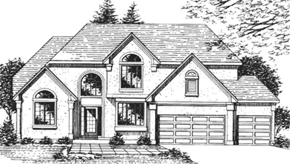 Front view of Contemporary home (ThePlanCollection: House Plan #146-2109)