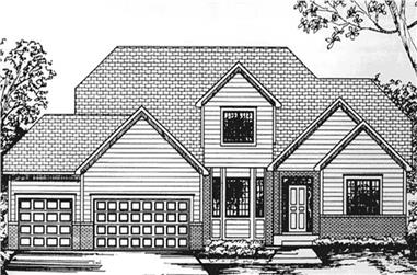 4-Bedroom, 2412 Sq Ft Contemporary House Plan - 146-2205 - Front Exterior