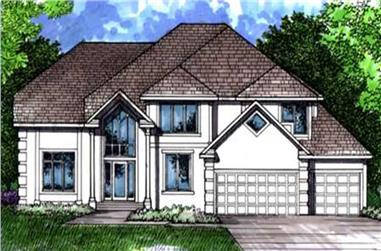 5-Bedroom, 4749 Sq Ft Colonial House Plan - 146-2237 - Front Exterior