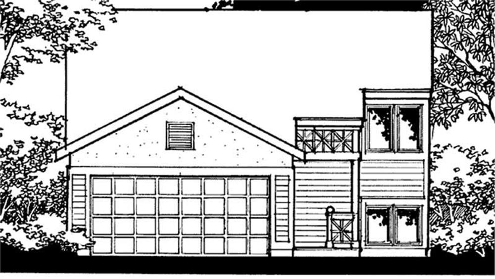 Front view of Small House Plans home (ThePlanCollection: House Plan #146-2266)