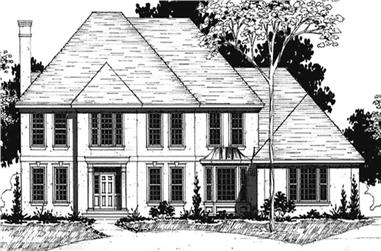 4-Bedroom, 4135 Sq Ft Colonial House Plan - 146-2274 - Front Exterior