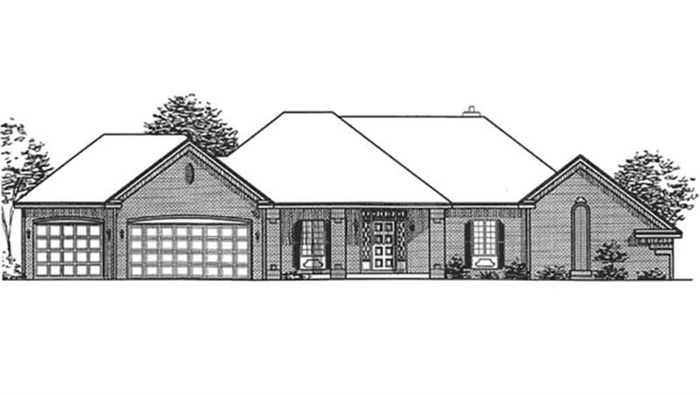Front view of European home (ThePlanCollection: House Plan #146-2275)