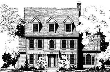 5-Bedroom, 3526 Sq Ft Colonial House Plan - 146-2281 - Front Exterior