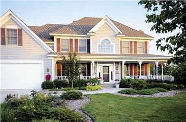 3-Bedroom, 3081 Sq Ft Country House Plan - 146-2288 - Front Exterior