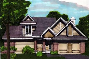 3-Bedroom, 2130 Sq Ft Contemporary House Plan - 146-2303 - Front Exterior
