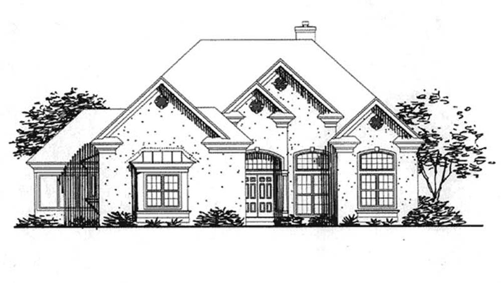 Front view of Colonial home (ThePlanCollection: House Plan #146-2319)