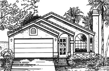 2-Bedroom, 1322 Sq Ft Florida Style House Plan - 146-2326 - Front Exterior
