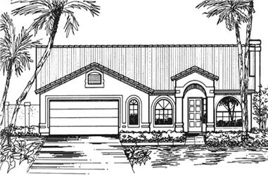 4-Bedroom, 1967 Sq Ft Florida Style House Plan - 146-2328 - Front Exterior