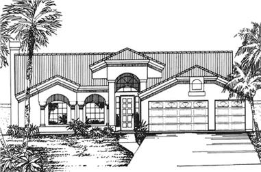 4-Bedroom, 2142 Sq Ft Florida Style House Plan - 146-2331 - Front Exterior